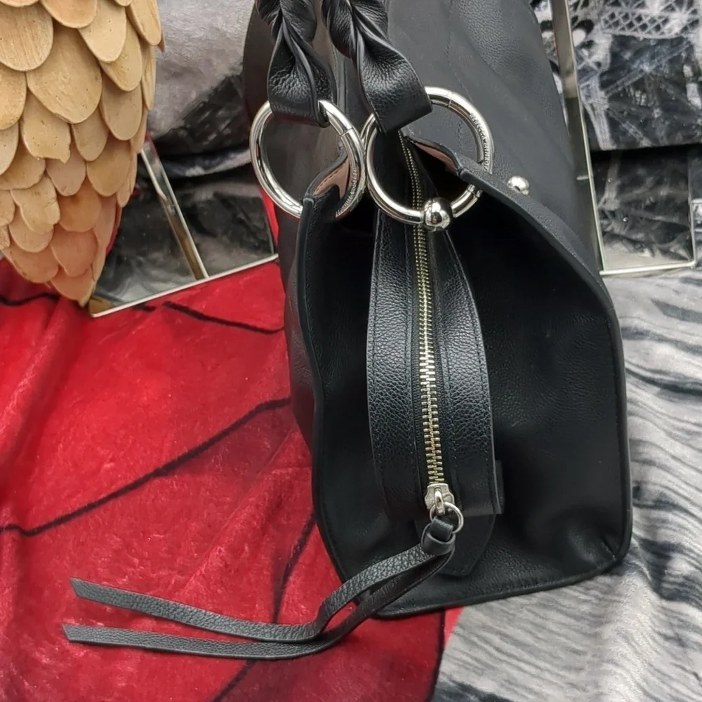 Rebecca Minkoff black leather satchel
